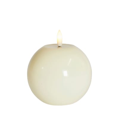 [6648709217] Sirius Sille LED rund bloklys lakeret elfenben, Ø10 x h9