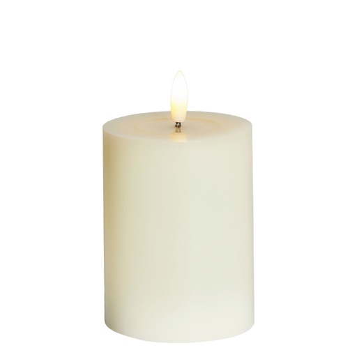 [6648709194] Sirius Sille LED bloklys lakeret elfenben, Ø7,5 x h10
