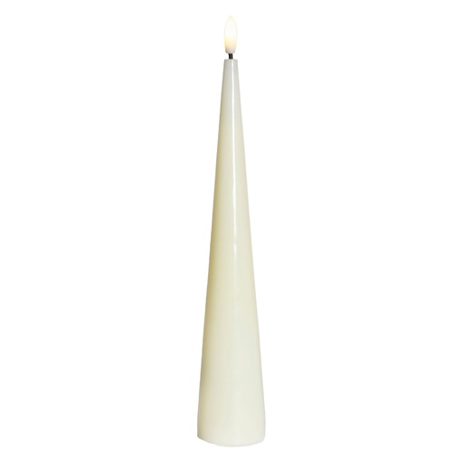 [6648709233] Sirius Sille LED kegle bloklys lakeret elfenben, Ø4,5 x h26