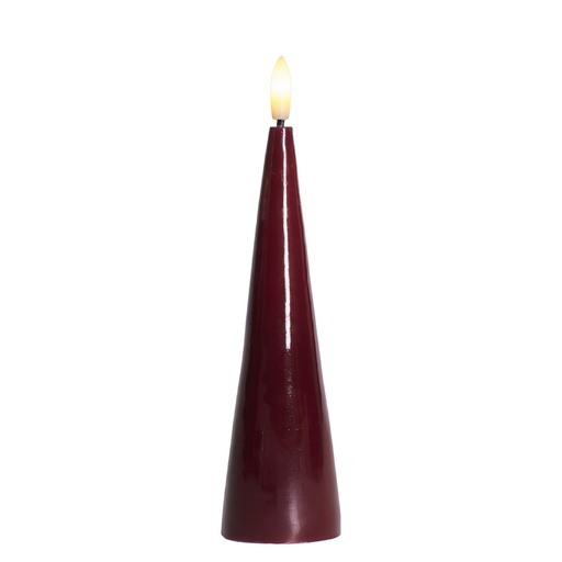 [6648709275] Sirius Sille LED kegle bloklys lakeret bordeaux, Ø4,5 x h17
