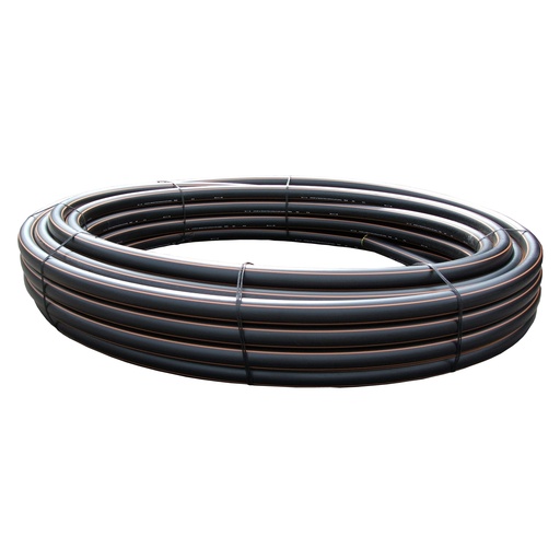 [070634390] Wavin 40 mm PE80 PN6 jordvarmerør, sort/rød, 350 m, EN 12201