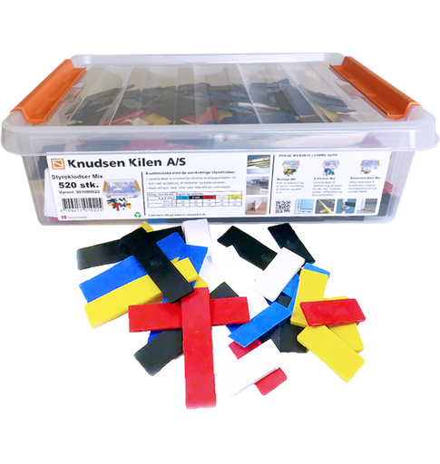 [894007793] Knudsen Mixboks styreklodser, assorteret, 520 stk.