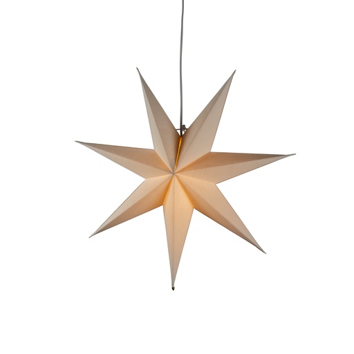 [6648708221] Konstsmide papirstjerne inkl. Ledningsstativ 60cm, hvid