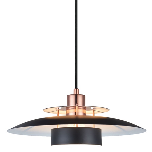 [6241101089] SØRUP Pendel Ø40 sort/kobber