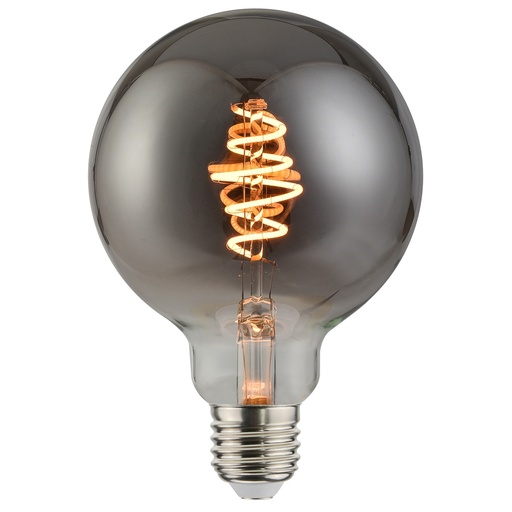 [4257000231] LED-Deko E27 G95 Spiral Globe 5W, dæmpbar, røgfarvet