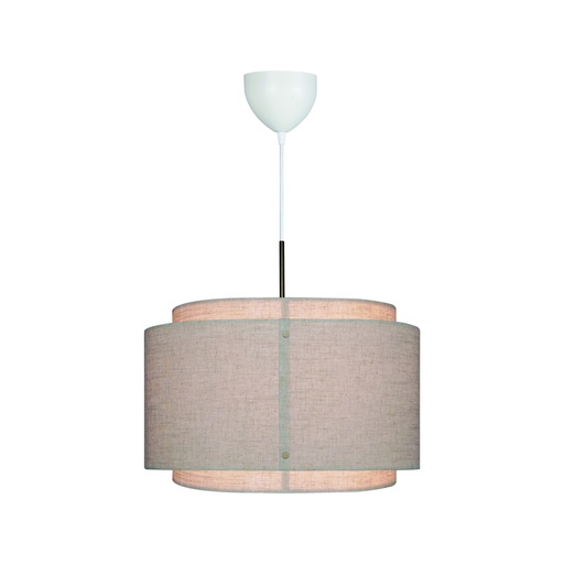 [4241015449] Takai Pendel E27, messing/beige skærm