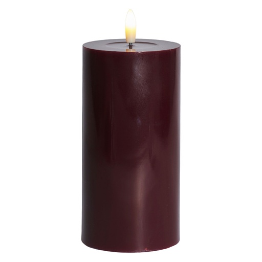 [6648709259] Sirius Sille LED bloklys lakeret bordeaux, Ø7,5 x h15