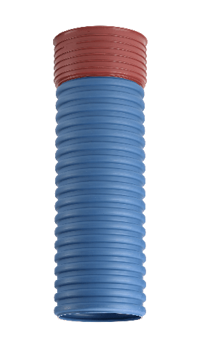 [192028146] Uponor 425 x 6000 mm PP-opføringsrør med muffe, blå