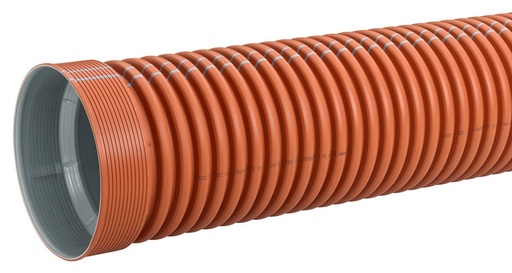 [191121605] Uponor Double 315/277 x 6000 mm PP-rør m/muffe, SN8, u/gummiring