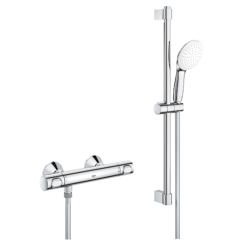 [722452834] Grohtherm 500 termostat + Tempesta brusestangssæt