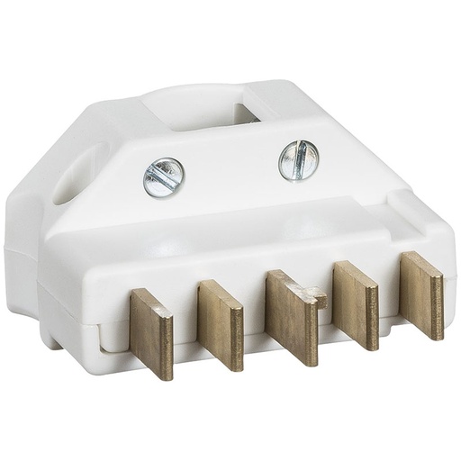 [1028008520] Stikprop 3P+N+J vinkel 440V - hvid