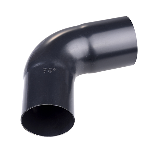 [275227550] Plastmo bøjning Ø90mm 75° sort