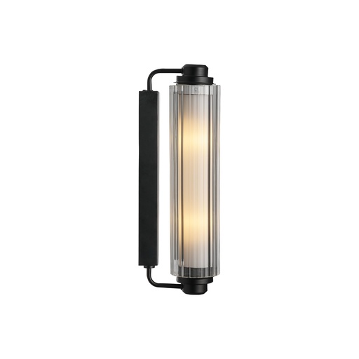 [4243016297] Nimal Double Væglampe IP44 E14 sort