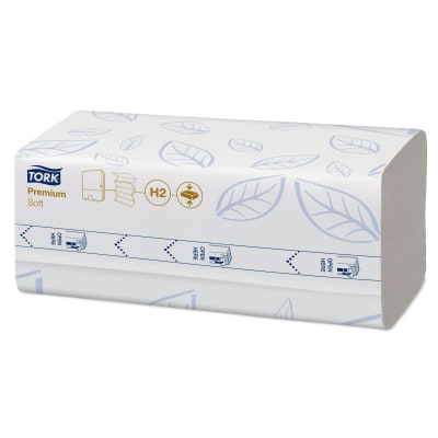 [882890330] Tork håndklædeark 100888 H2, M-fold, 2-lags, hvid, 170 ark