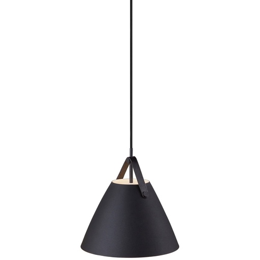 [4241337884] Pendel Strap 27, E27, sort/læder