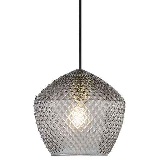 [4241740141] Orbiform pendel, E27, røgfarvet