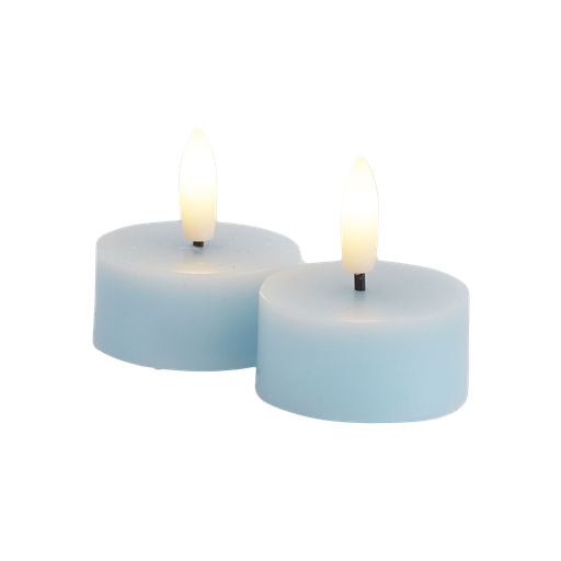 [6648707947] Sille Fyrfadslys 2 stk. sæt, Ø4,5XH2,2cm, Blue Skye
