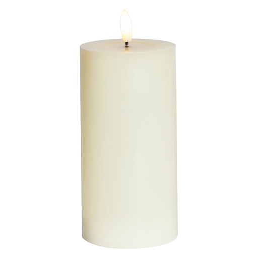 [6648709204] Sirius Sille LED bloklys lakeret elfenben, Ø7,5 x h15