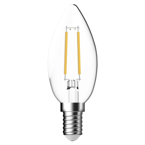 [4257481643] LED Filament, Kerte C35, 4,8W, 2700K, 470 lumen, dæmpbar, E14, klar