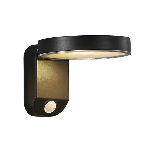 [4243004775] Rica Round Væglampe Led solar sort