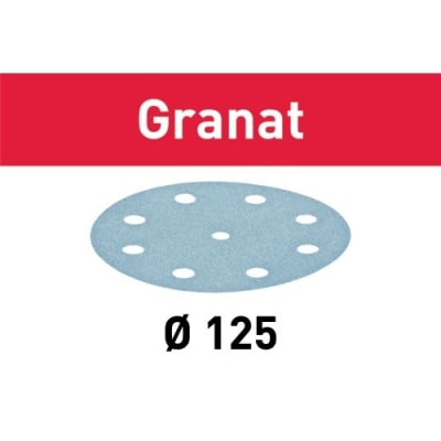 [853048417] Slibepapir Granat STF D125/8, P80, 50 stk.