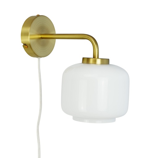 [6243300833] Arp Væglampe E14, opal glas/messing