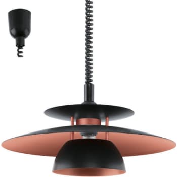 [4241801051] Brenda Pendel Ø430 med hejs, sort/kobber