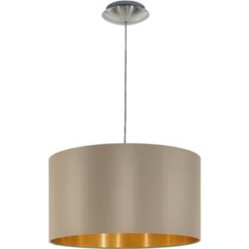 [4241803321] Maserlo pendel Ø380 taupe/guld, E27, 60W