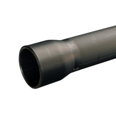 [199666050] Wavin 50/40 mm PE-kabelrør med muffe, glat/glat, 6 m, sort