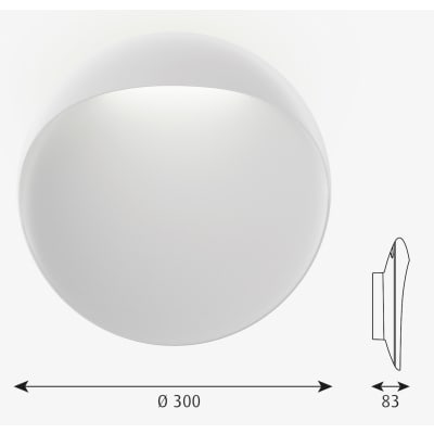[5747402144] Flindt Væglampe Ø300 16W 2700K Hvid