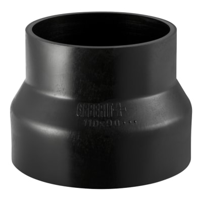 [184091274] 75 x 63 mm Reduktion centrisk sort PEH Geberit