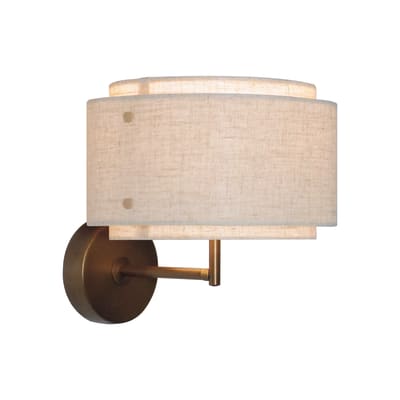[4243015450] Takai Væglampe E27, messing/beige skærm