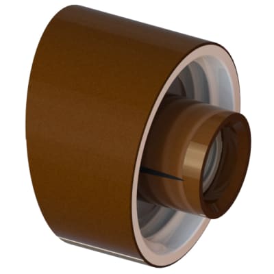 [8743573647] Vægarmatur brun glasur med 84,5 mm gevind IP54 E27
