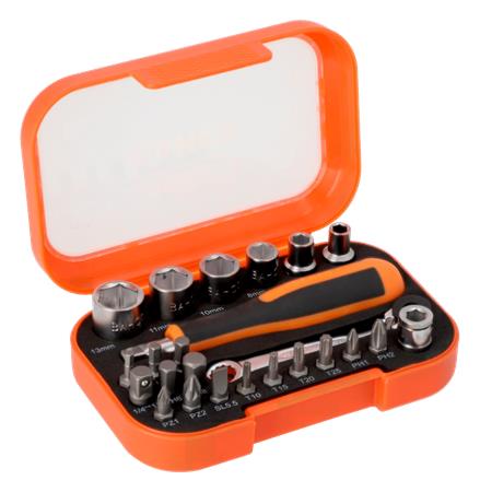 [881702776] Bahco topnøglesæt S24MC11H, 1/4", 24 dele