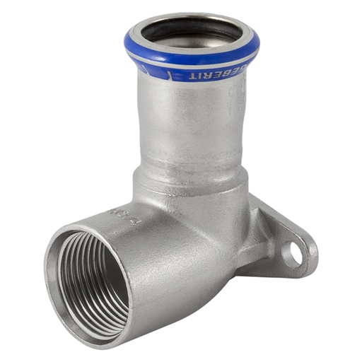 [034328022] 22mm x 3/4" Dækvinkel RF 90° muf/muf Mapress RF