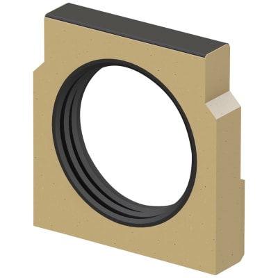 [221526100] ACO V100G endevæg med 110 mm udløb t/0. render m/støbejernskarm