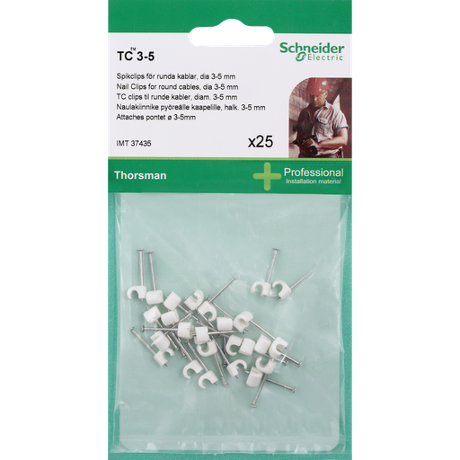 [9139152503] Clips TC 3-5 1,2x20 mm hvid - 25 stk