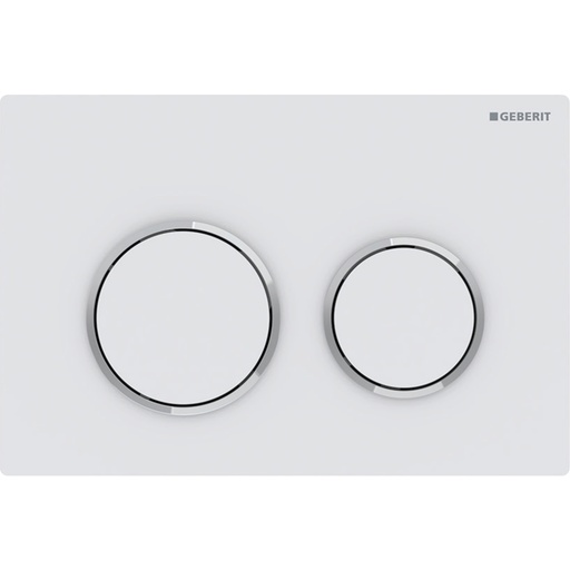 [617092250] geberit Omega 20 hvid mat/blank krom