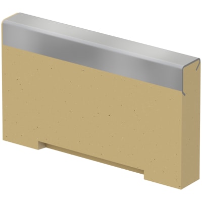 [221526301] ACO V100S lukket endevæg t/V100S 80 mm render m/galv. karm