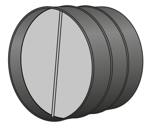 [9978890482] Klaprefrit Spjæld Ø125 mm