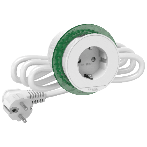 [9139123367] Unica Bord stikkontakt, enkelt, hvid