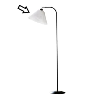 [6244101293] Løs skærm til Medina bord og gulvlampe, Ø30 cm, hvid