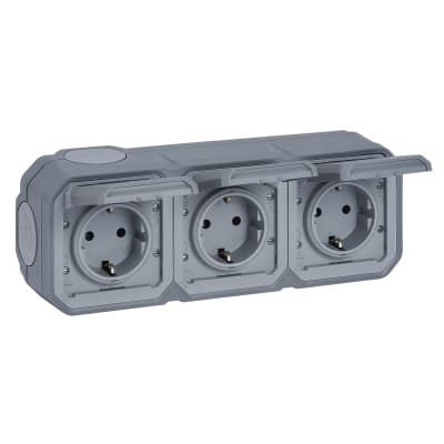 [8717405725] PLEXO55 SCHUKO FORT 16A 6M GRÅ