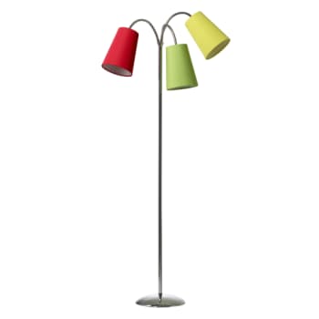[6244200482] Gulvlampe Salsa Krom Med R-G-G Skærme