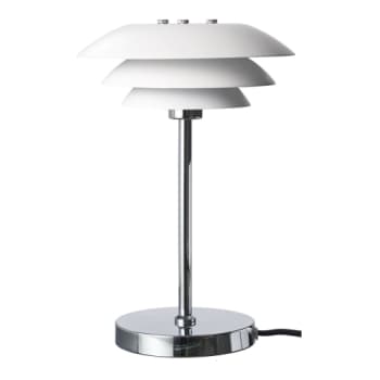 [6244300094] DL20 bordlampe mat hvid/krom base