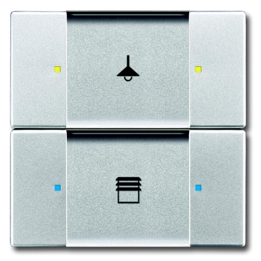 [2126140017] KNX KONTAKT 2/4-TRYK ALU. SØLV