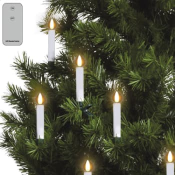 [6248004749] 12 stk. Dekorativ batteri 3D Juletræslys. Højte 10 cm. IP20.