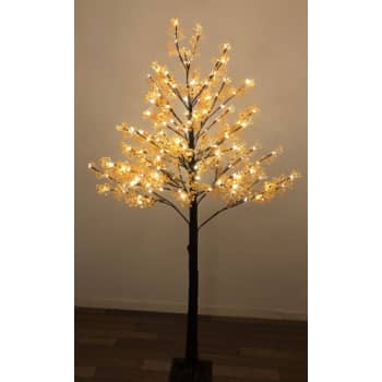 [6248005874] LED Gypsophila, Lystræ med Brudeslør blomster. 2 meter.