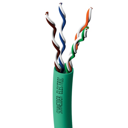 [1083004491] Actassi® kat 5e UTP 4x2xAWG24 Farve grøn - pr. m.