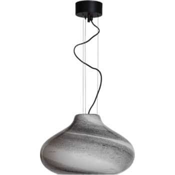[6241115305] Mira pendel i blæst glas alle unikke ø 45, sort mix H 140 cm E27